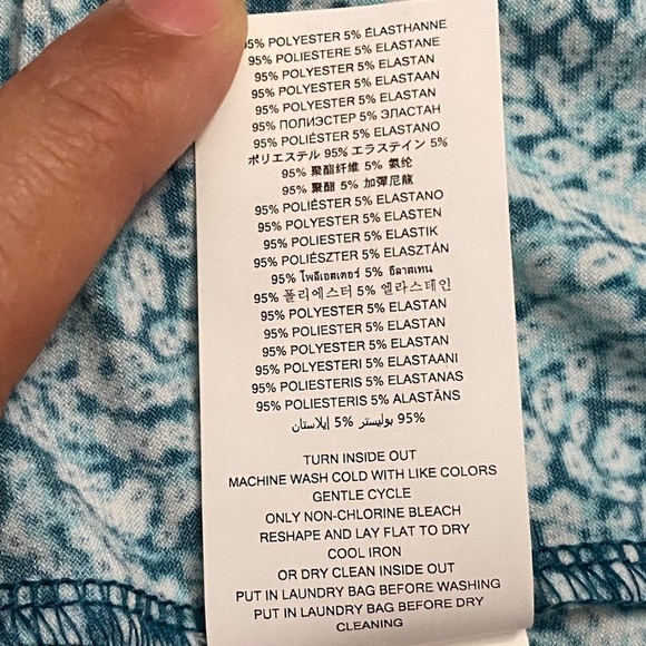 Michael Michael Kors Cold Shoulder Ruffled Halter Turquoise White Top XS - Picture 7 of 16